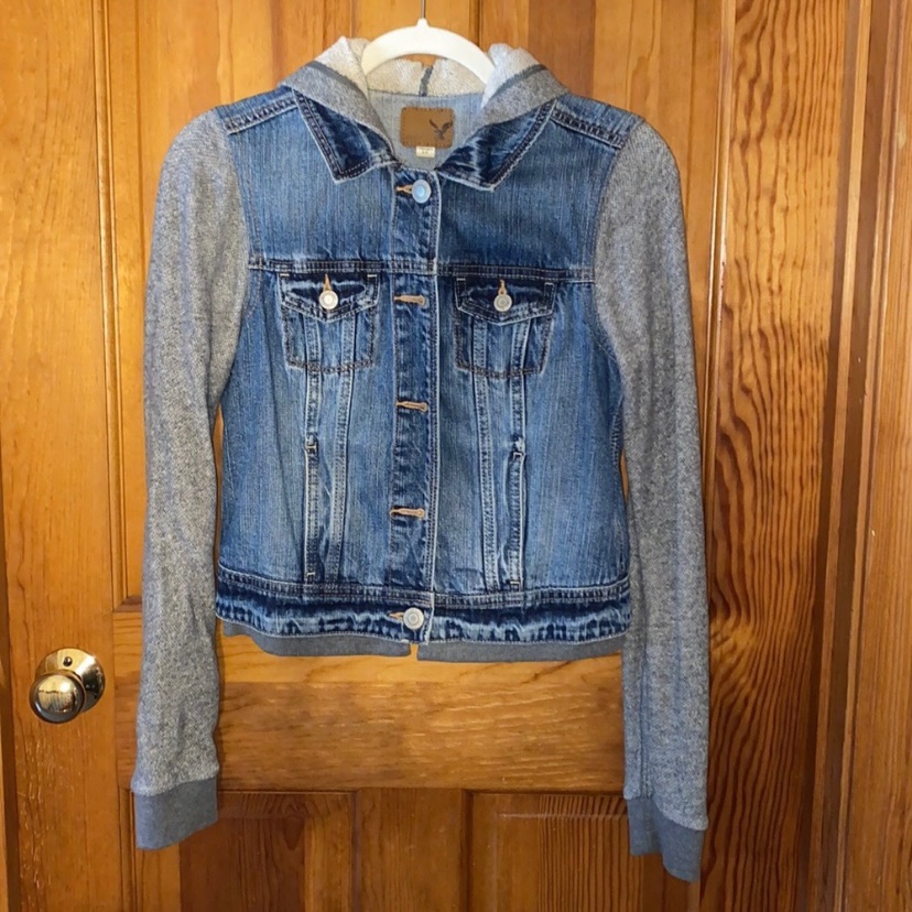 2/$50 Euc American Eagle Denim/Hoodie Jacket, Size Small